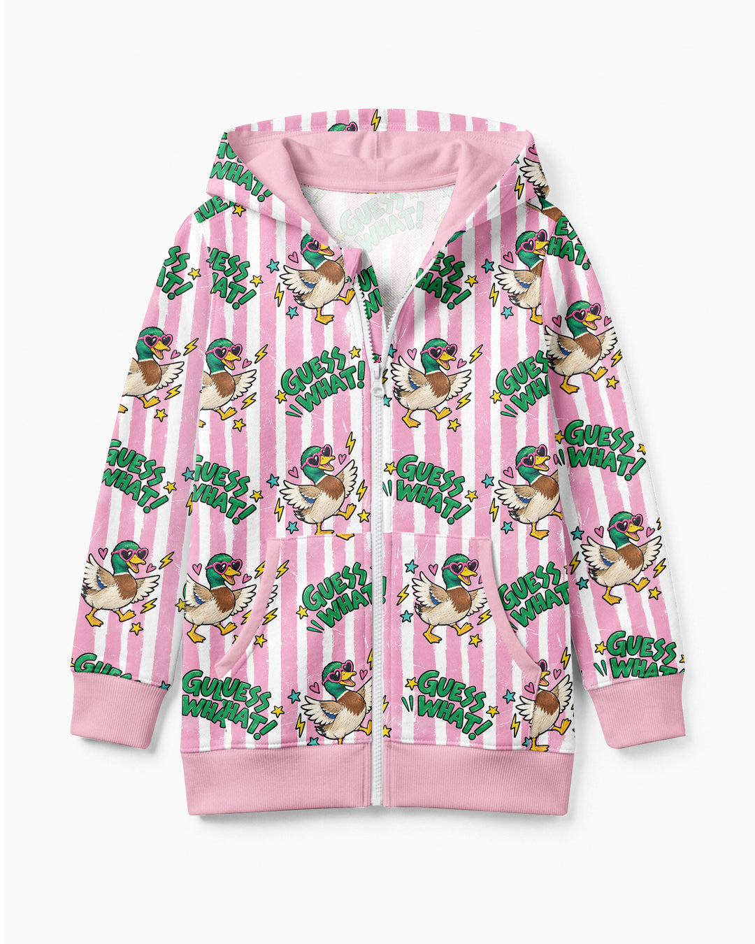 Guess What Mallard Butt Bamboo Zip Hoodie