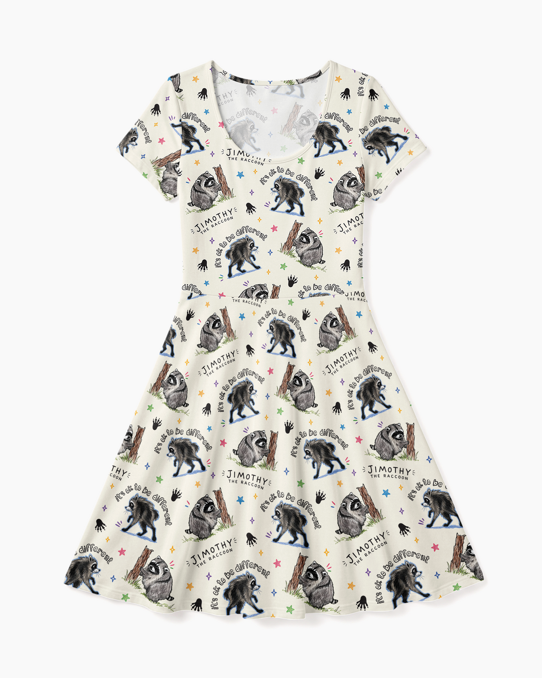 It's Okay to be Jimothy Bamboo Women’s Short Sleeve Twirl Dress