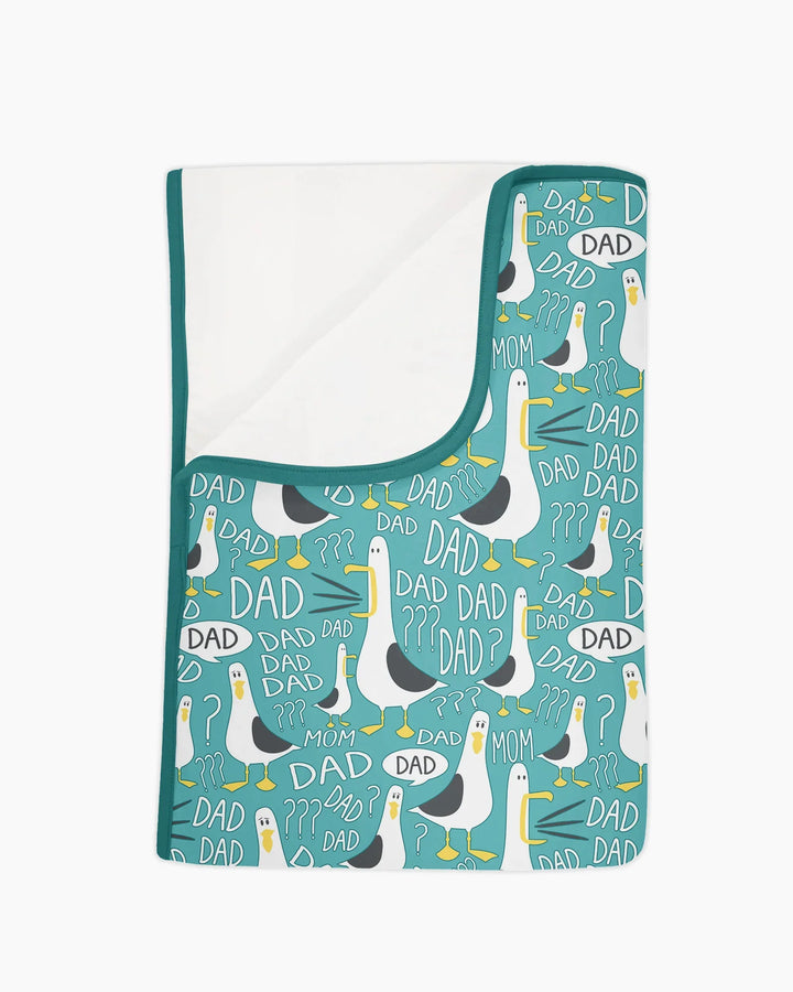 Funny Seagull DAD Bamboo Blanket