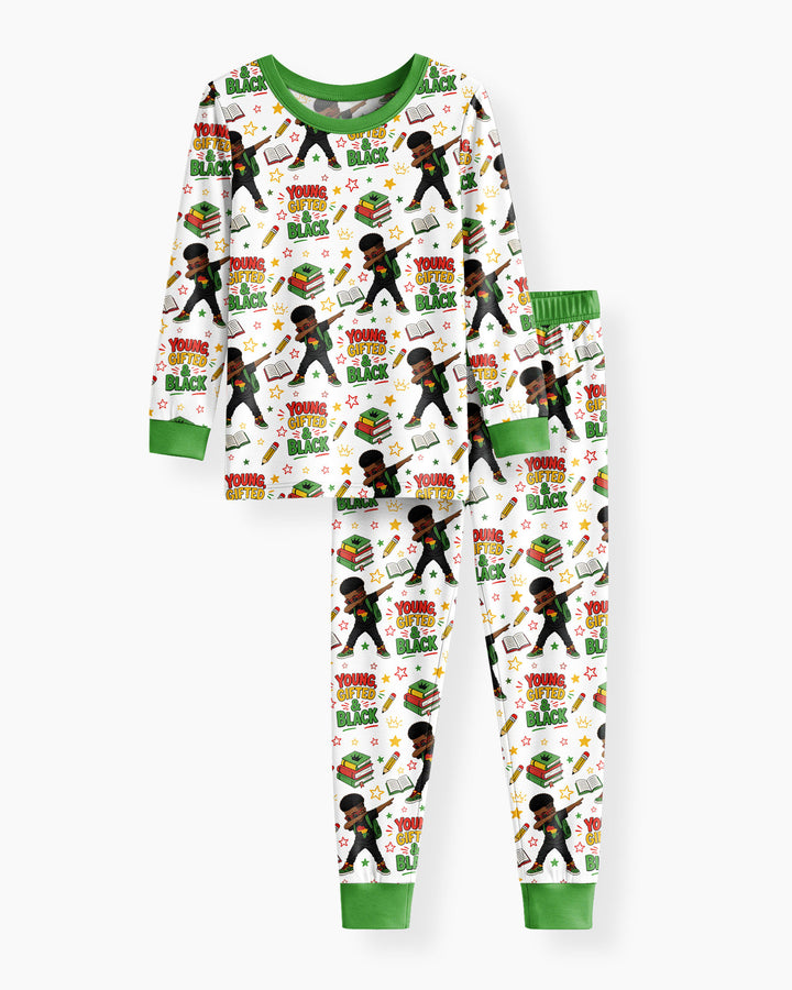 Conjunto de pijama de dos piezas de bambú de manga larga