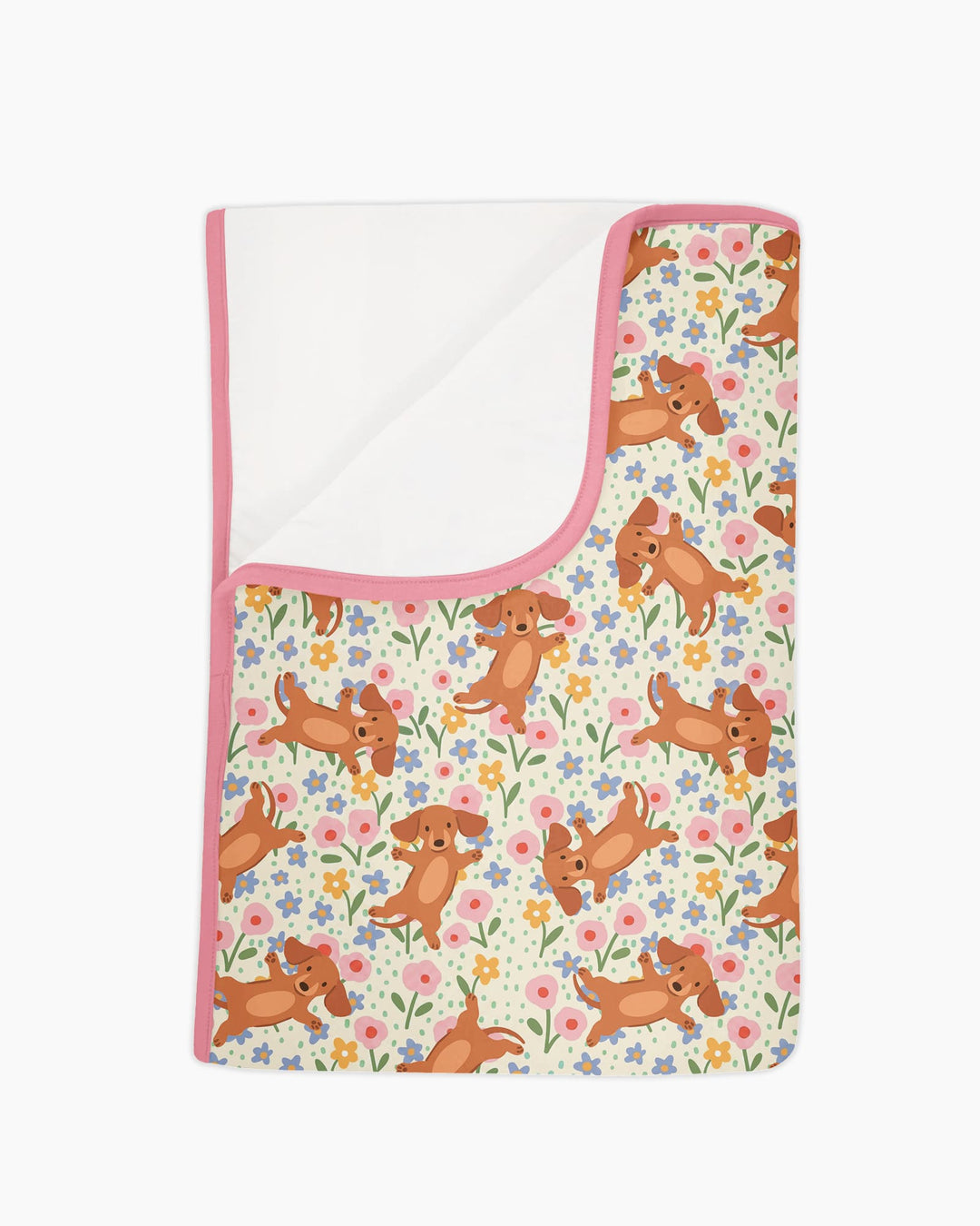 Dachshund Blooms Family Matching Bamboo Blanket