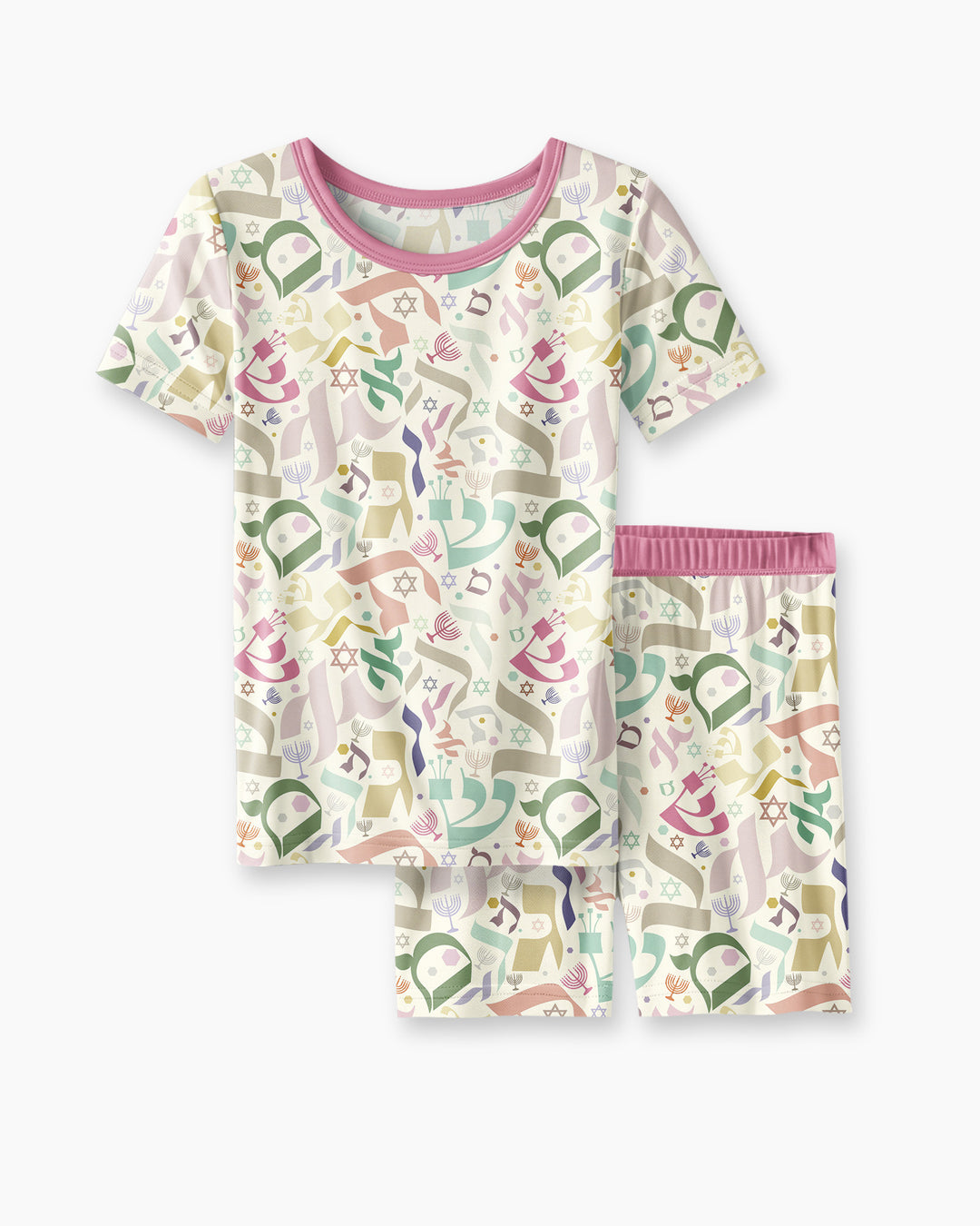 Schlafanzug-Set zweiteilig, kurze Ärmel, kurze Hose, Bambus