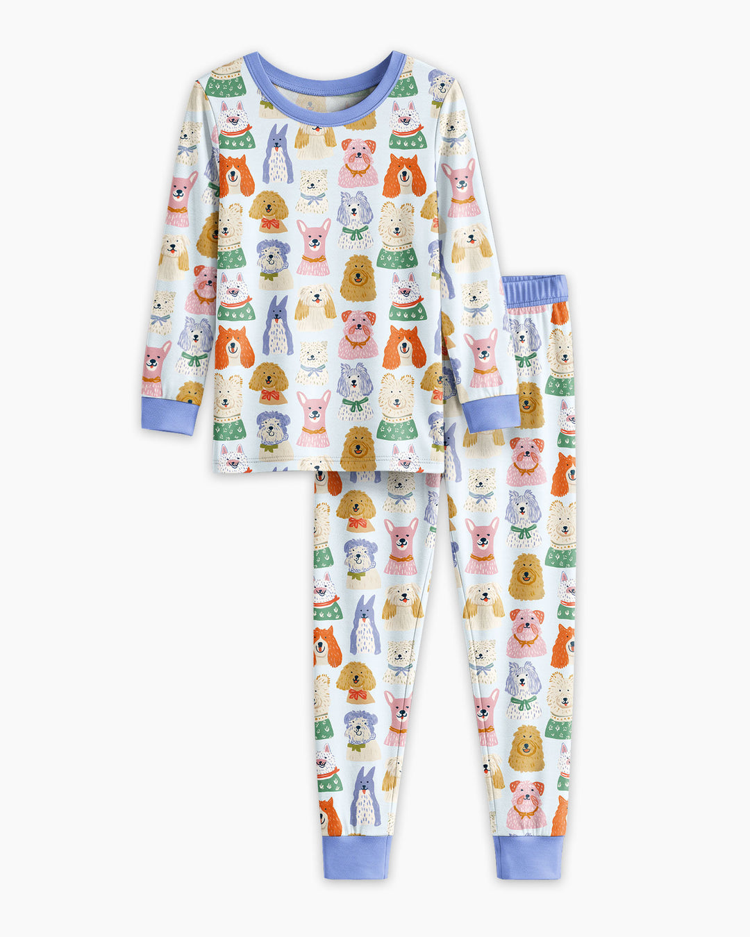 Puppy Portrait Bamboo Two Piece Long Sleeve Pajama Set