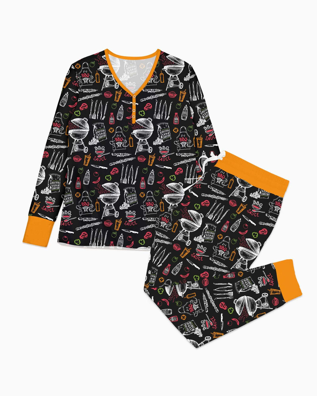Backyard BBQ Party Family Matching Bamboo Women Pajama Set