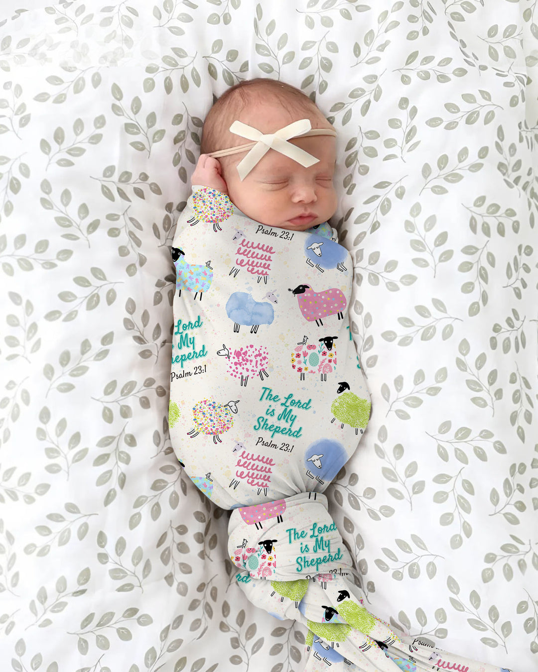 The Lord Is My Shepherd Psalm 23 Swaddle Blanket