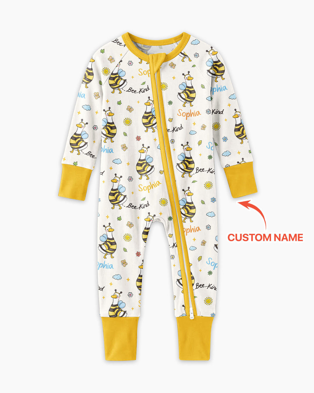 Custom Name Bee Kind The Goose Bamboo Convertible Zippy