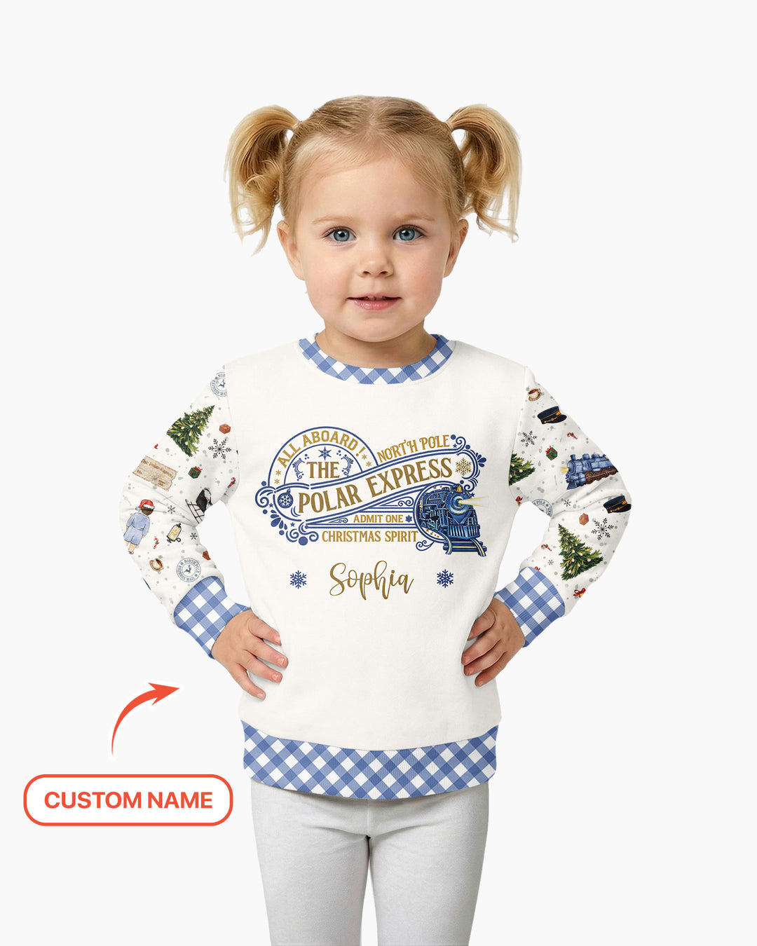 Custom Name North Pole Adventure Bamboo Crewneck Sweatshirt