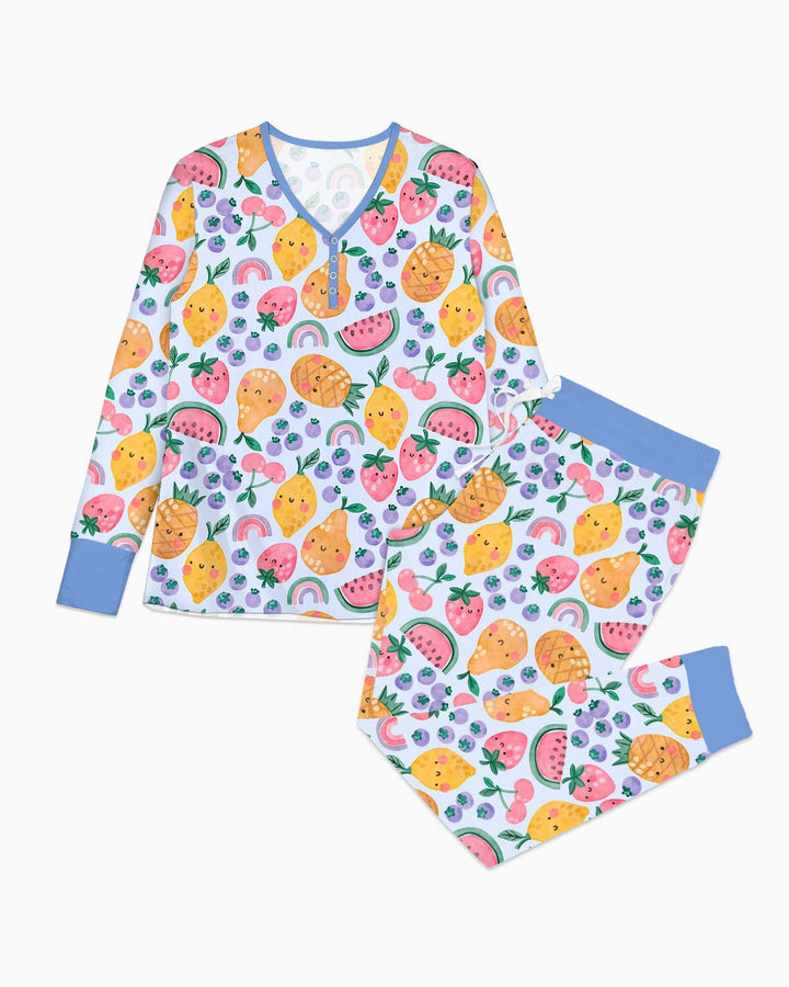 Plantilla de conjunto de pijama de mujer de bambú