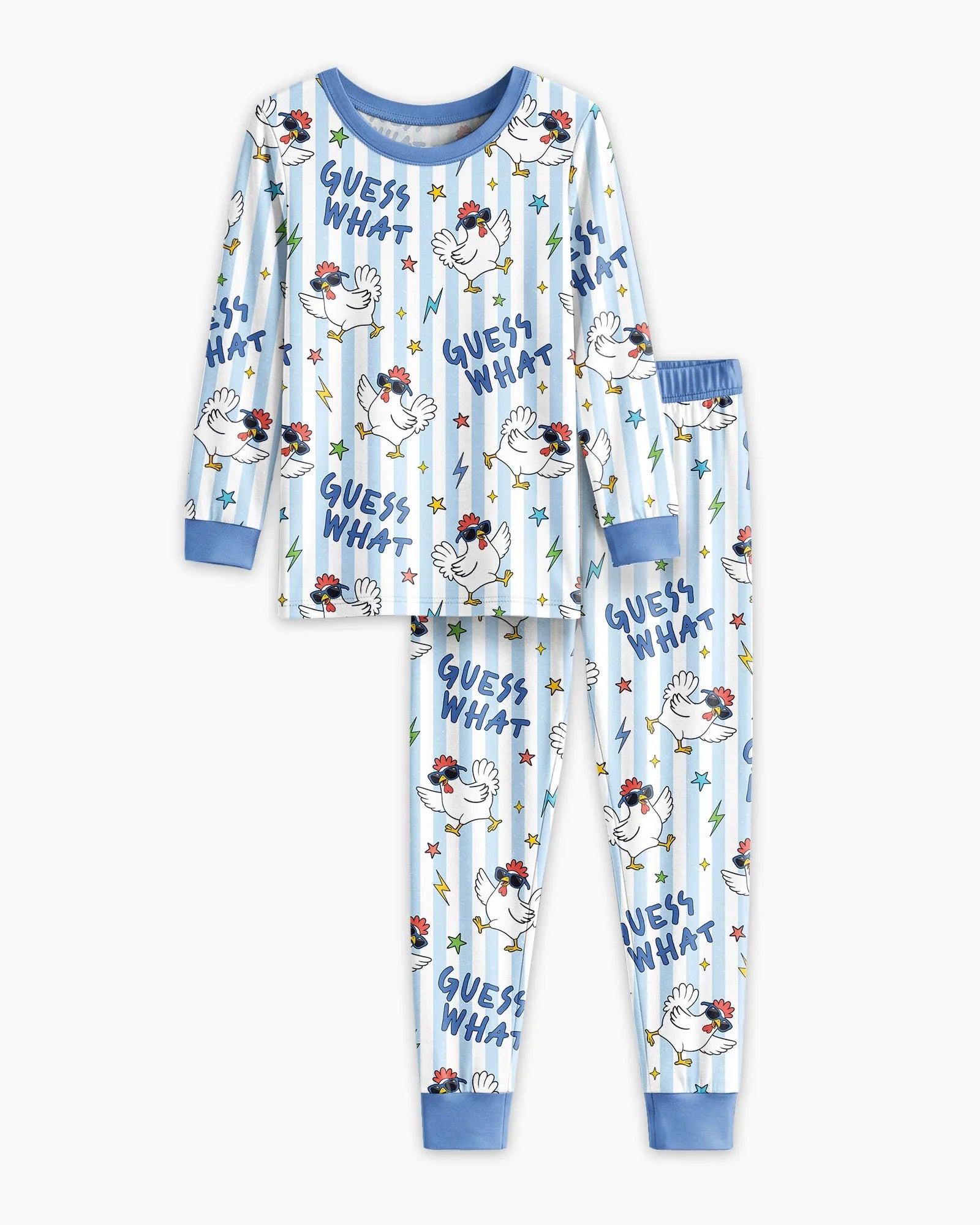 Guess What? Chicken Butt! Bamboo Two Piece Long Sleeve Pajama Set