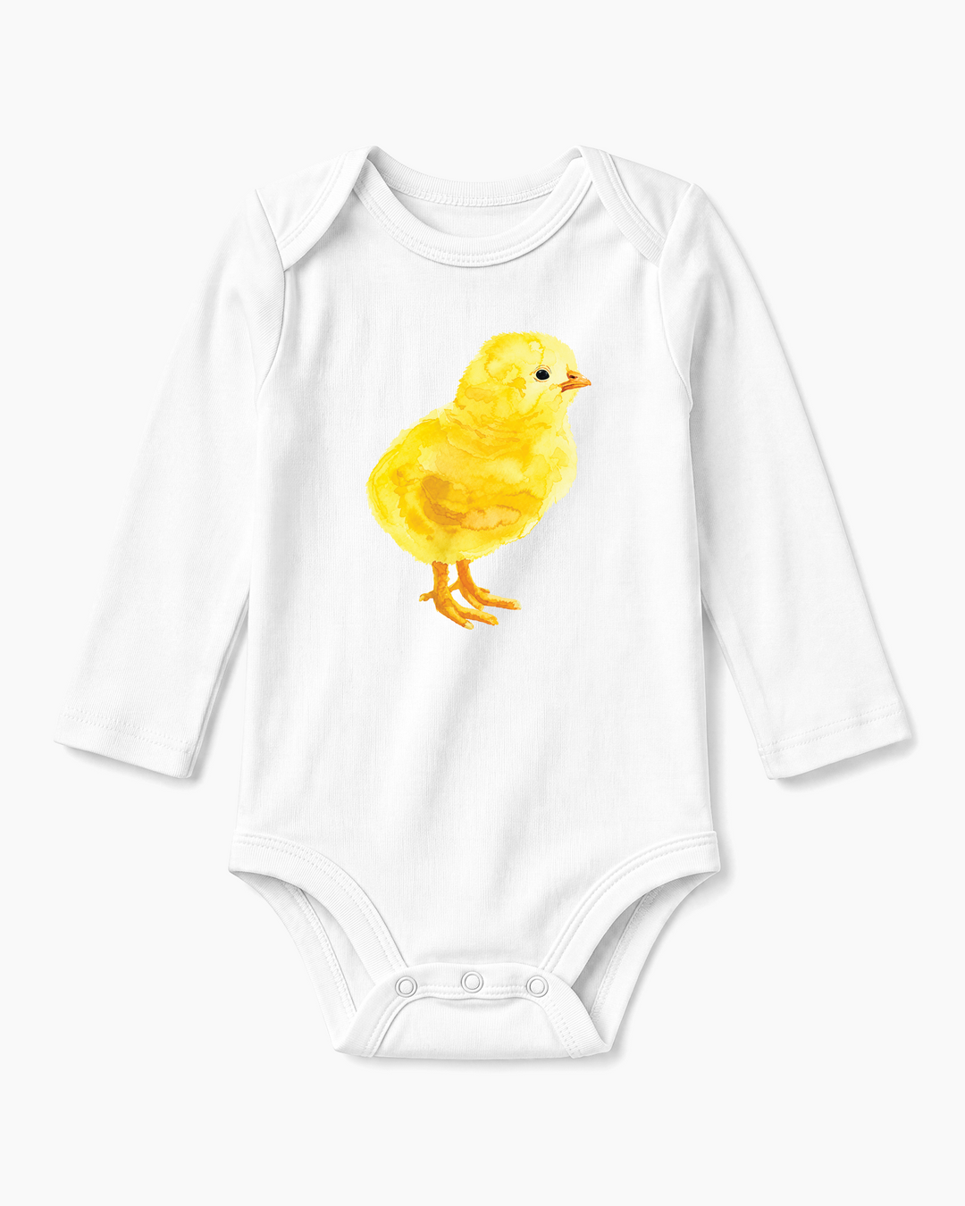 Water Color Baby Chicken Bamboo Bodysuit