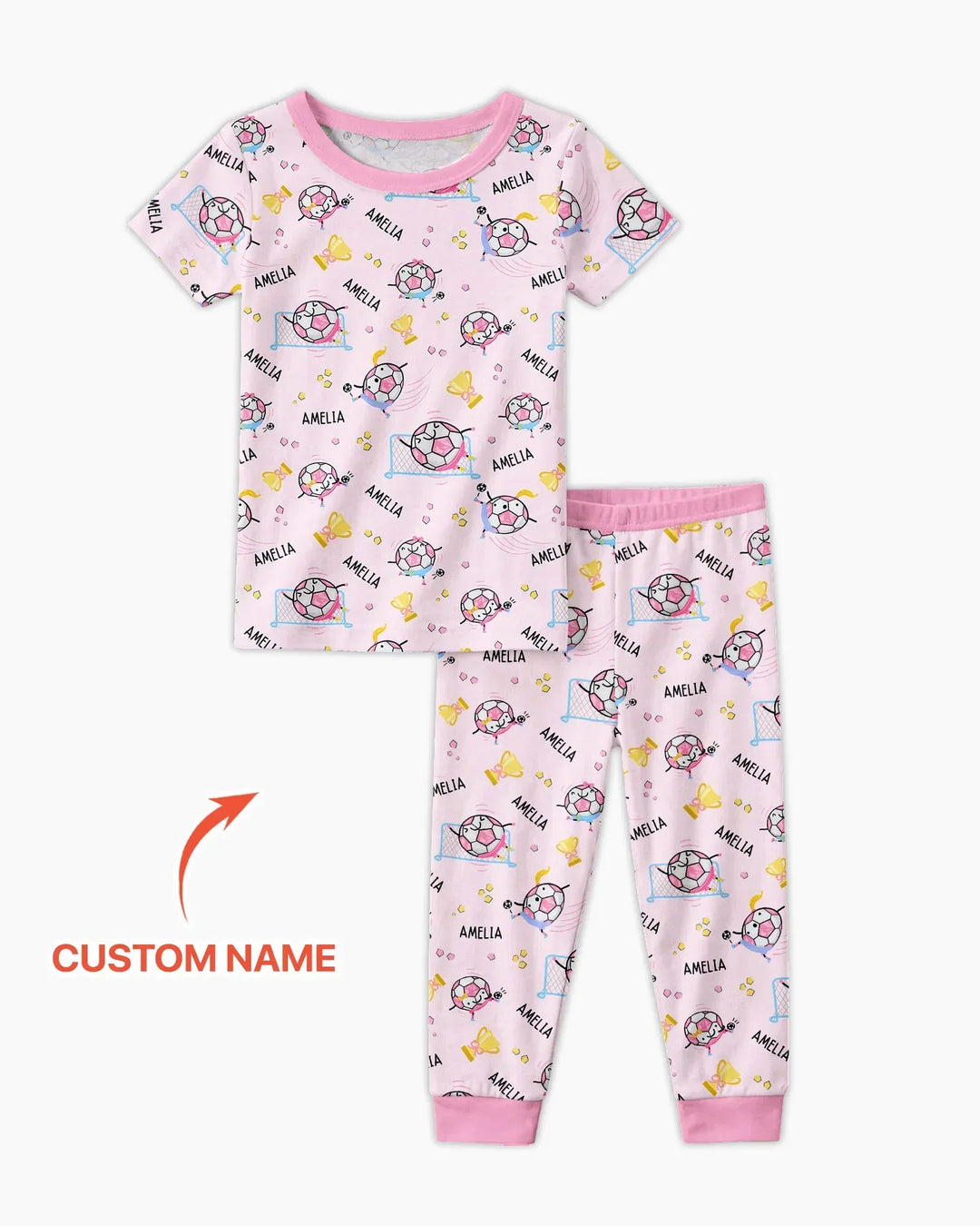 Zweiteiliges, kurzärmliges Pyjama-Set mit Marienkäfern