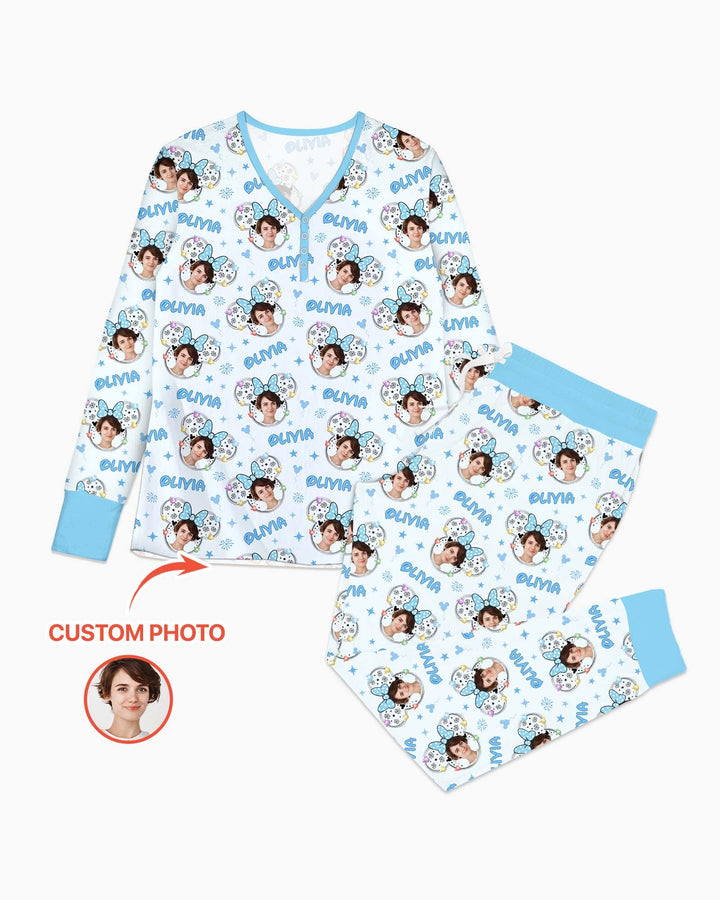 Custom Photo Little Princess Bamboo Women Pajama Set