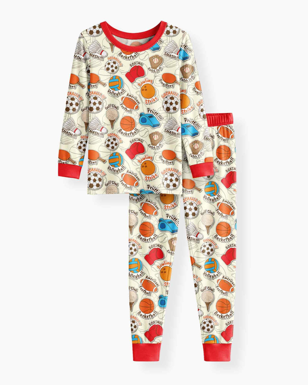 Zweiteiliges Langarm-Pyjama-Set mit Sommerfrüchten