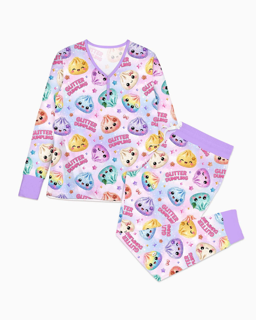 Glitter Dumpling Bamboo Women Pajama Set