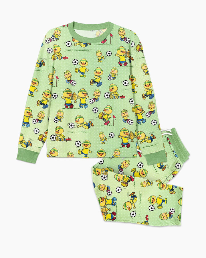 Brasil Soccer Fan Family Matching Bamboo Men's Pajama Set