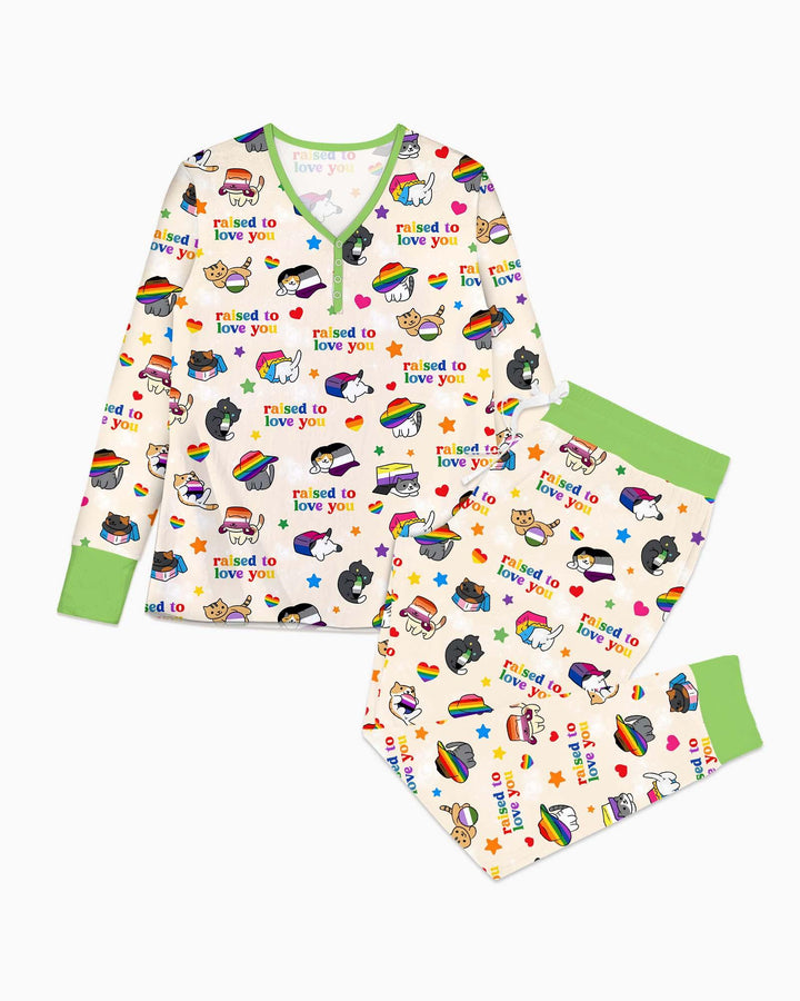 Plantilla de conjunto de pijama de mujer de bambú