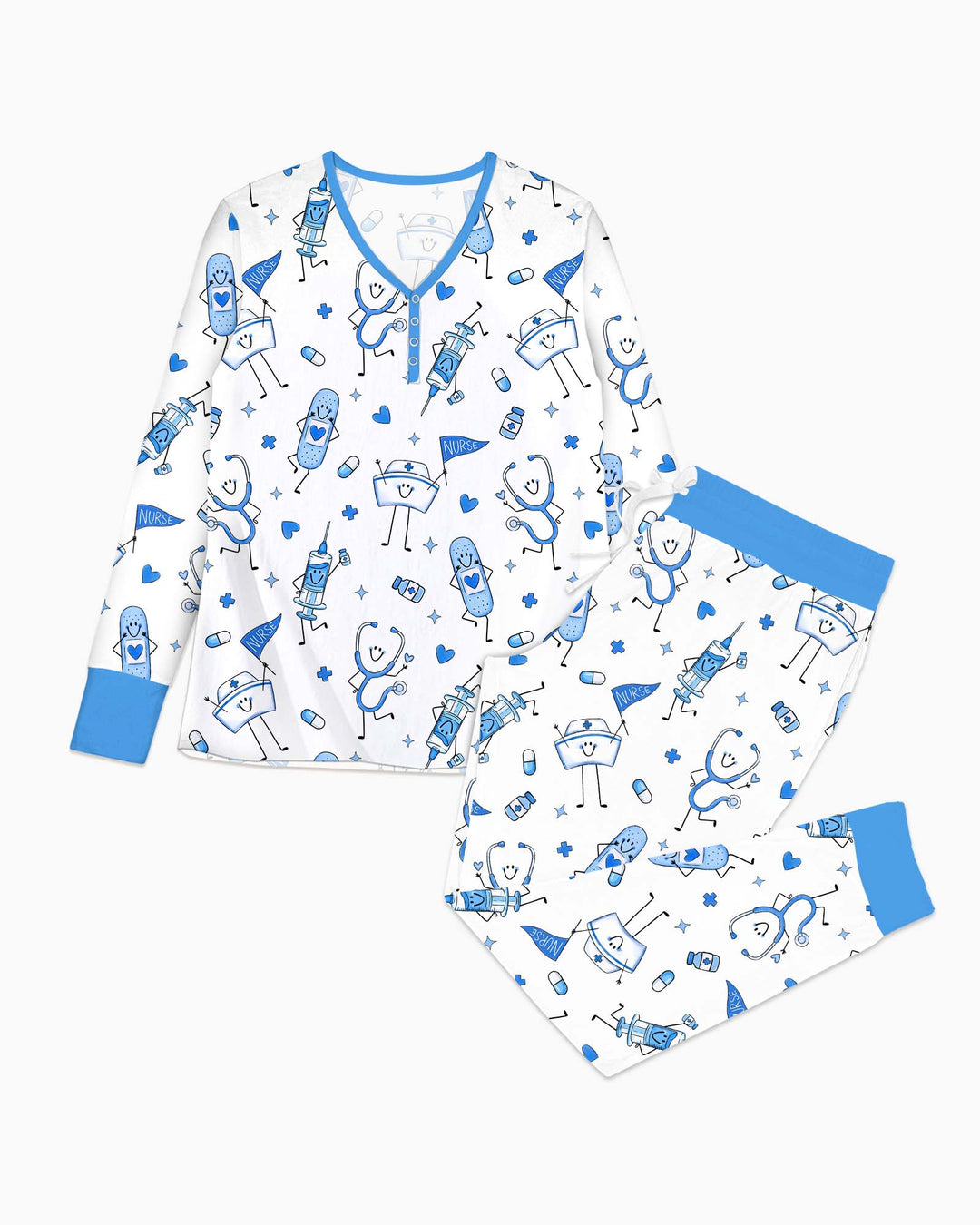 Cute Nurse Crew Bamboo Women Pajama Set
