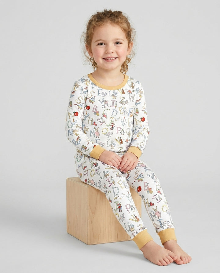 ABC Whimsy Bamboo Two Piece Long Sleeve Pajama Set