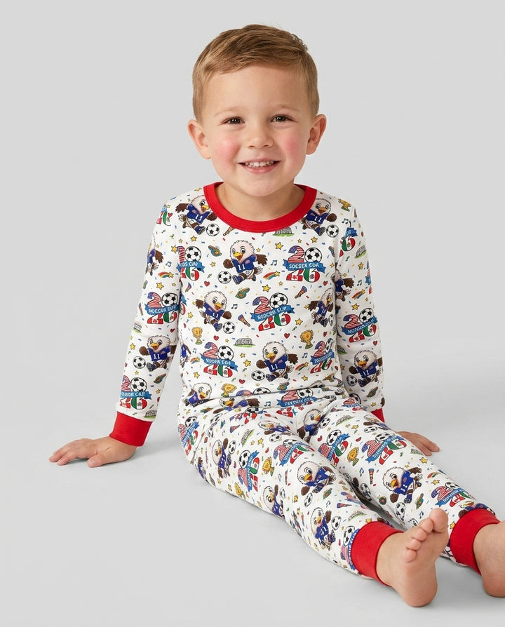 Conjunto de pijama de dos piezas de bambú con mangas largas, plantilla PERSONALIZADA