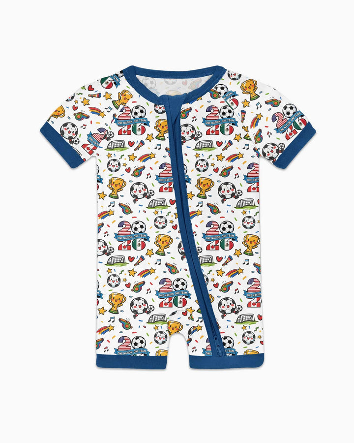 Soccer Fever 2026 Family Matching Bamboo Shorty Zippy