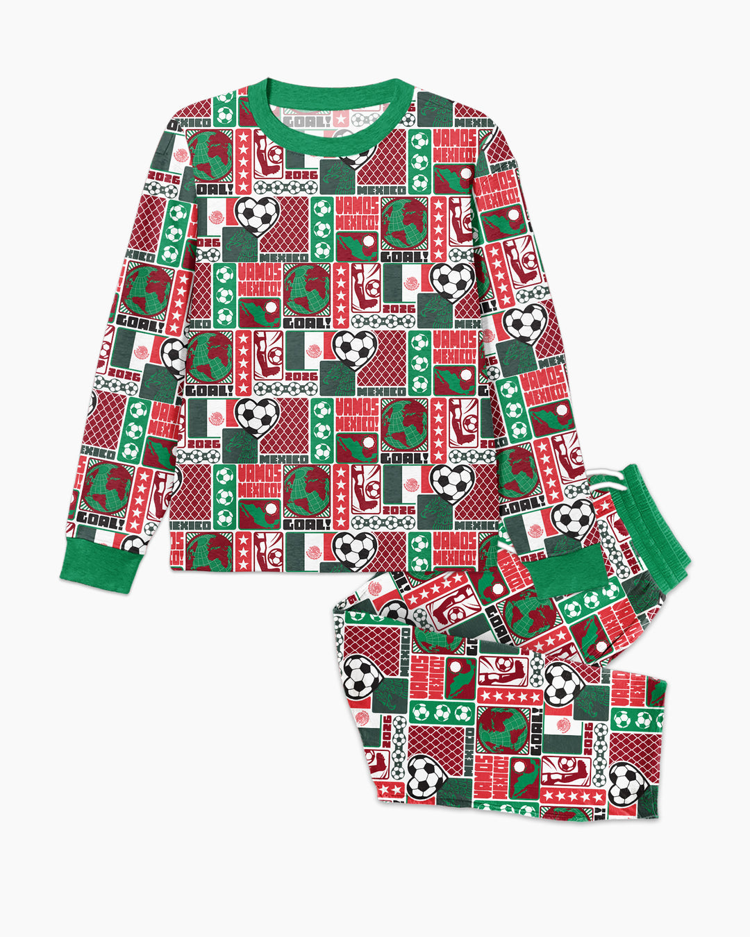 World Soccer Vamos Mexico Bamboo Men's Pajama Set