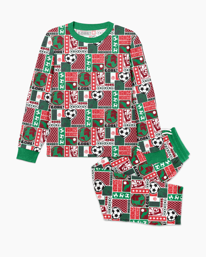World Soccer Vamos Mexico Bamboo Men's Pajama Set