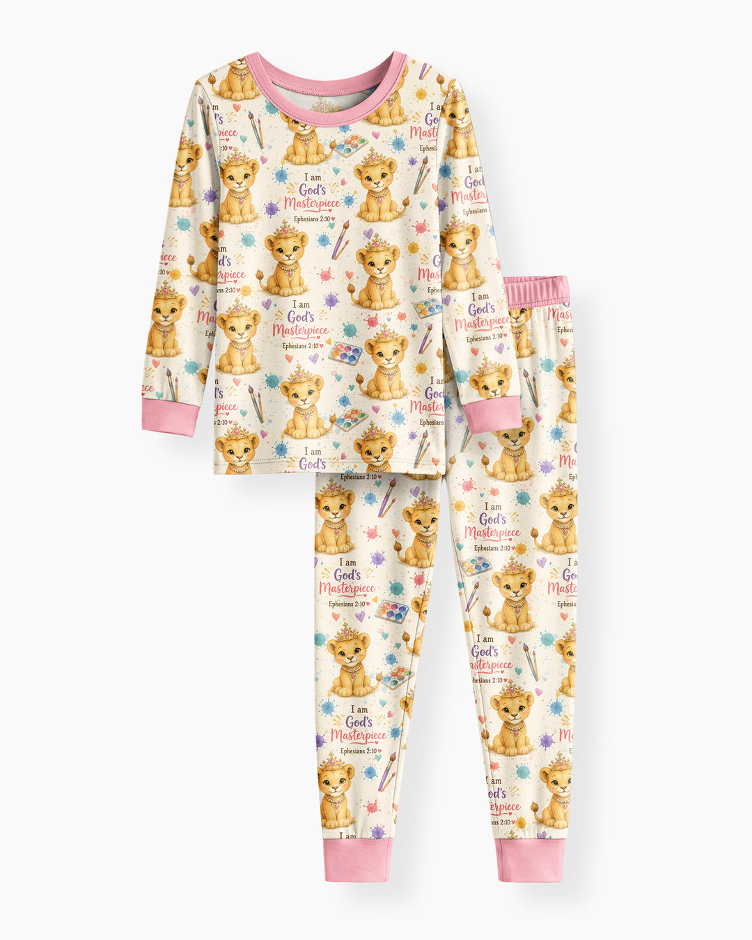 I Am God's Masterpiece Two Piece Long Sleeve Pajama Set