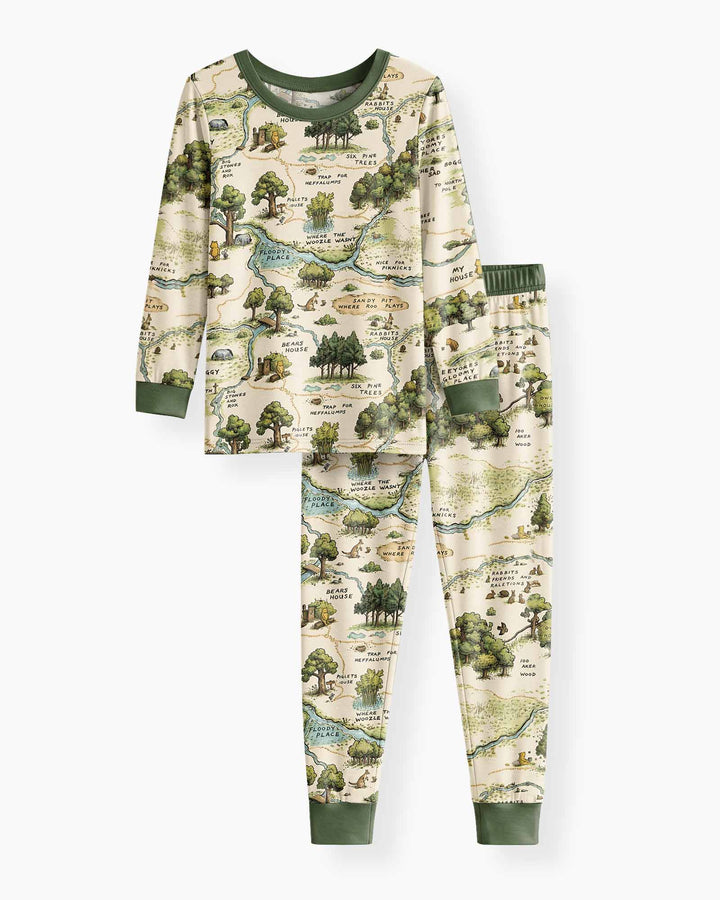 Conjunto de pijama de dos piezas de bambú con mangas largas, plantilla PERSONALIZADA