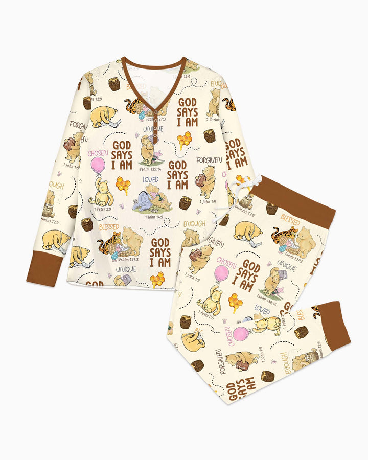 God Says I Am – Little Blessings Bamboo Women Pajama Set