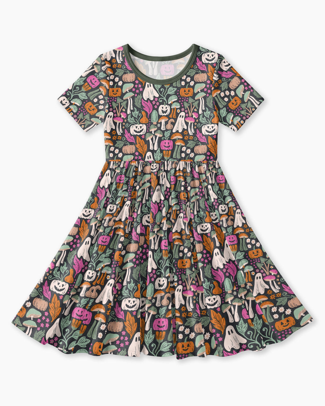 Dark Pumpkin Zona Bamboo Twirl Dress