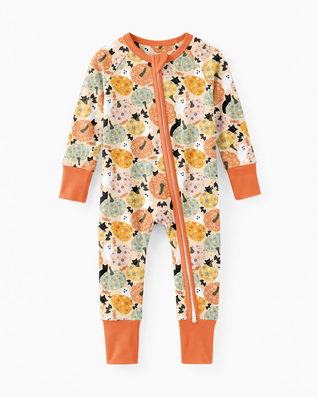 Floral Pumpkin Ghost Halloween Bamboo Convertible Zippy