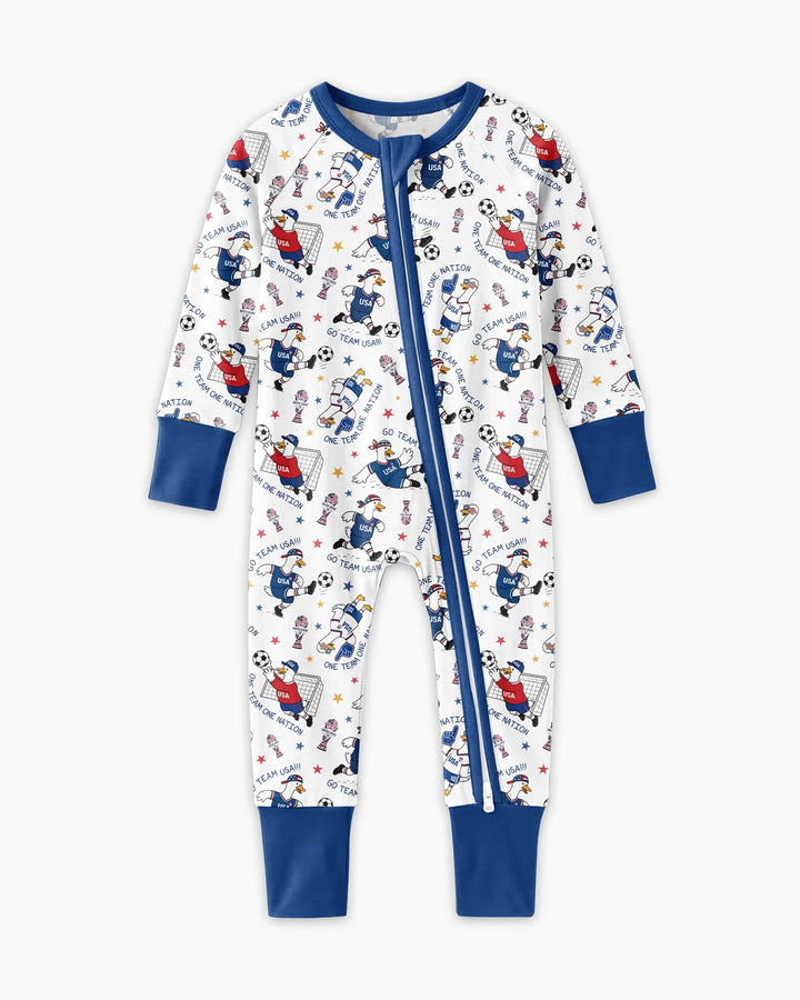 USA Soccer Goose Family Matching Bamboo Convertible Zippy