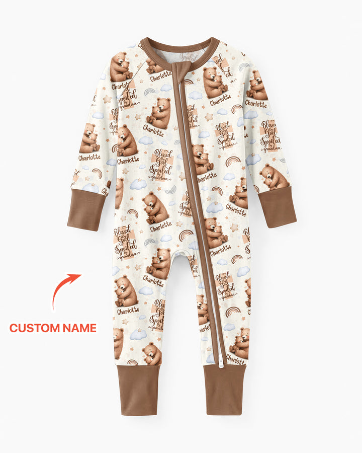 Custom Name Blessed By God Spoiled By Grandma Bamboo Convertible Zippy