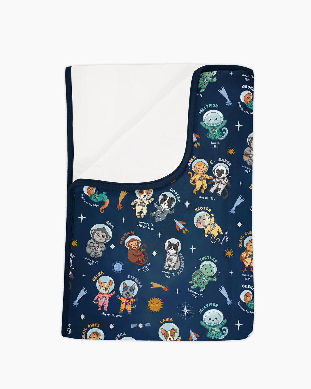 Animal Astronauts Bamboo Blanket