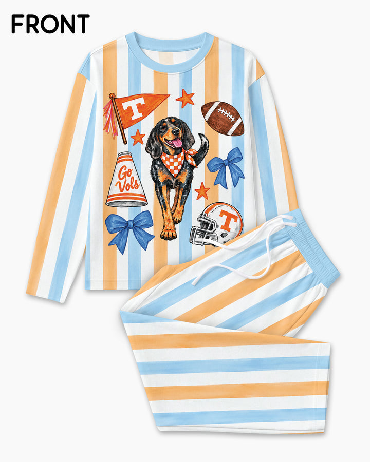 Game Day Puppy And Bows Bamboo Men's Pajama Set