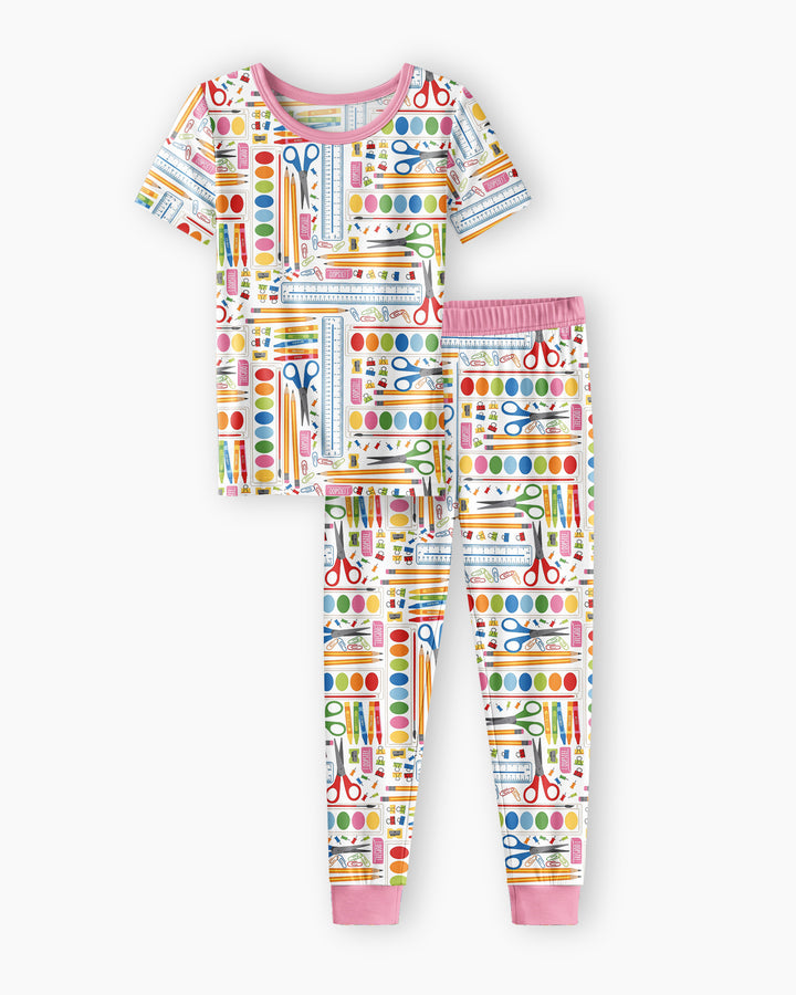 Craft Corner Bamboo Two Piece Short Sleeve Pajama Set