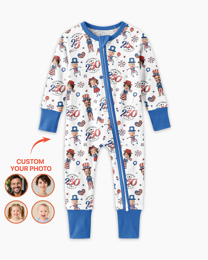 Custom Photo Smith Family Celebration Bamboo Convertible Zippy