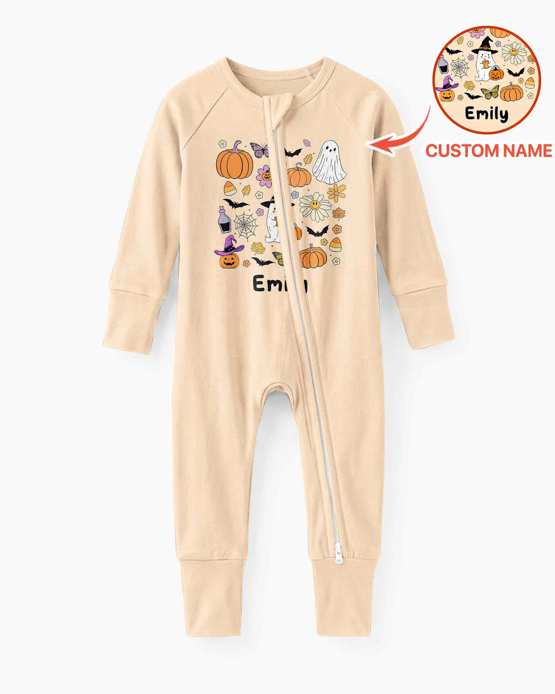 Personalized Retro Halloween Bamboo Convertible Zippy
