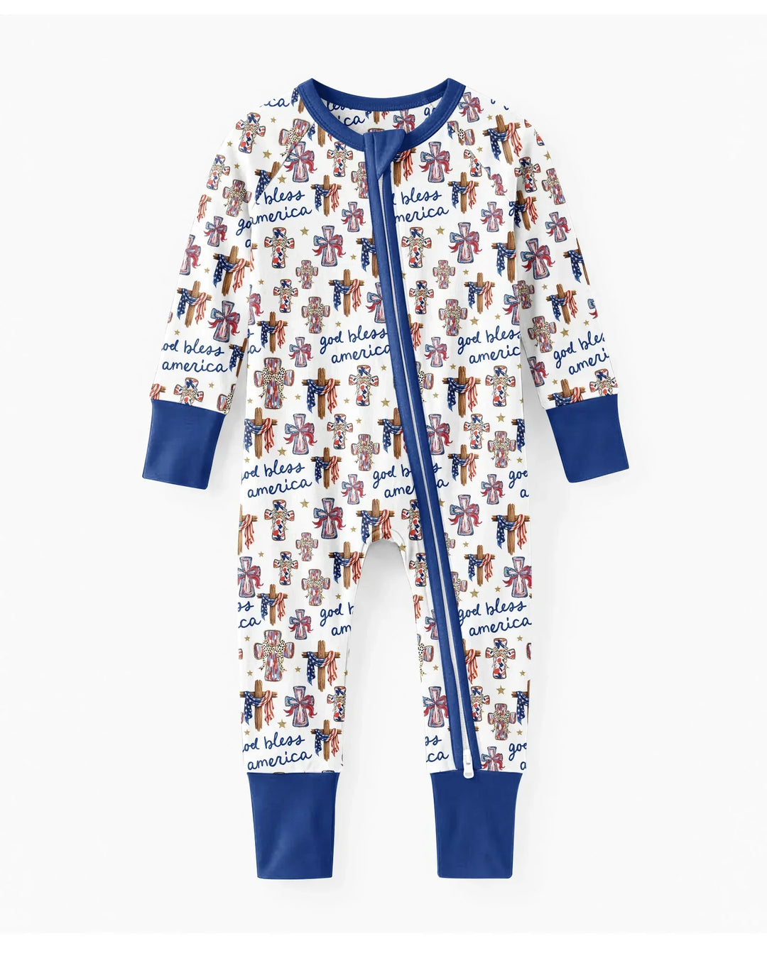 God Bless America Family Matching Bamboo Convertible Zippy