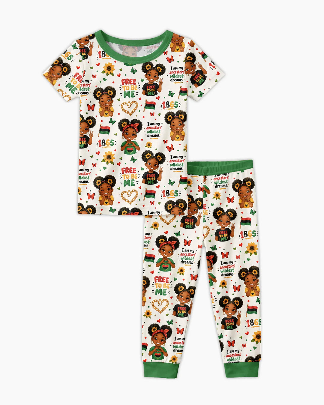 Zweiteiliges, kurzärmliges Pyjama-Set mit Marienkäfern
