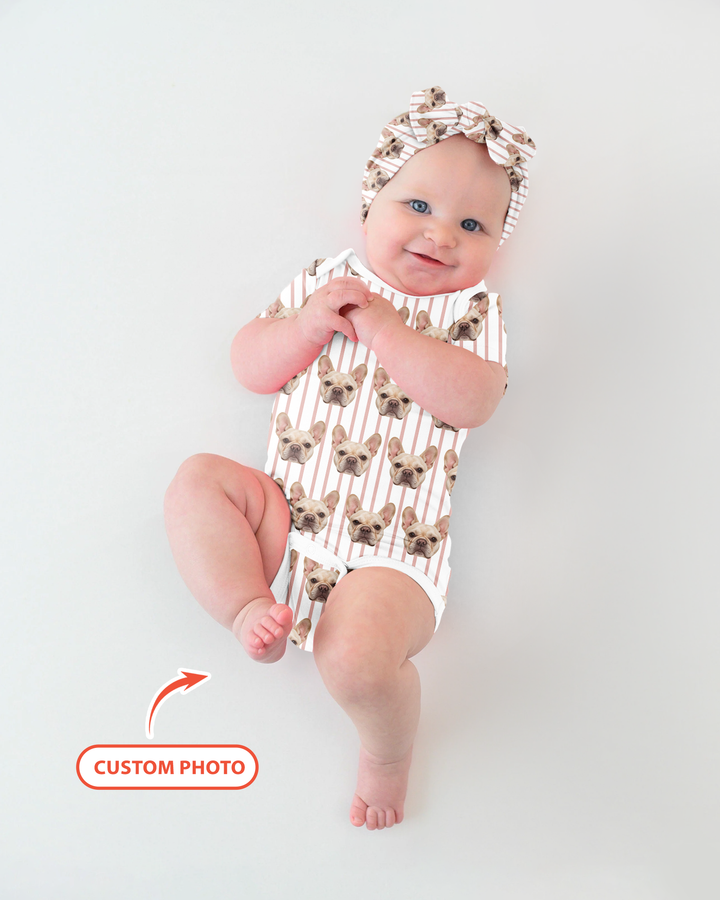 Cute Baby With Pet Bamboo Bodysuit