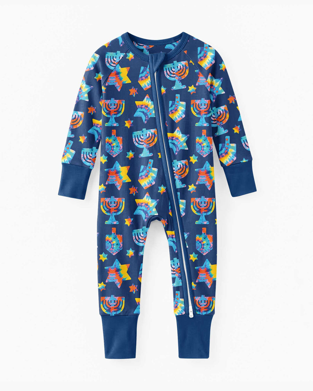 Hanukkah Tie Dye Matching Family Bamboo Convertible Zippy
