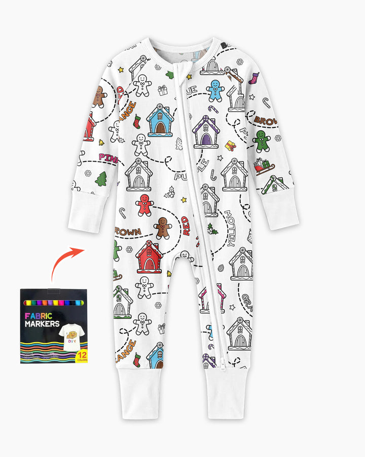 Colorable Matching Color Gingerbread Bamboo Convertible Zippy