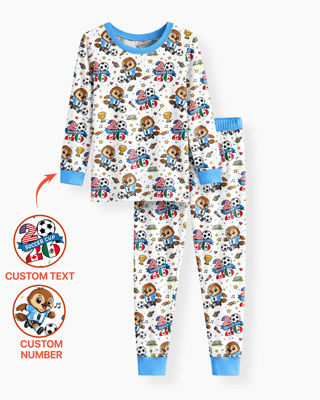 Conjunto de pijama de dos piezas de bambú con mangas largas, plantilla PERSONALIZADA