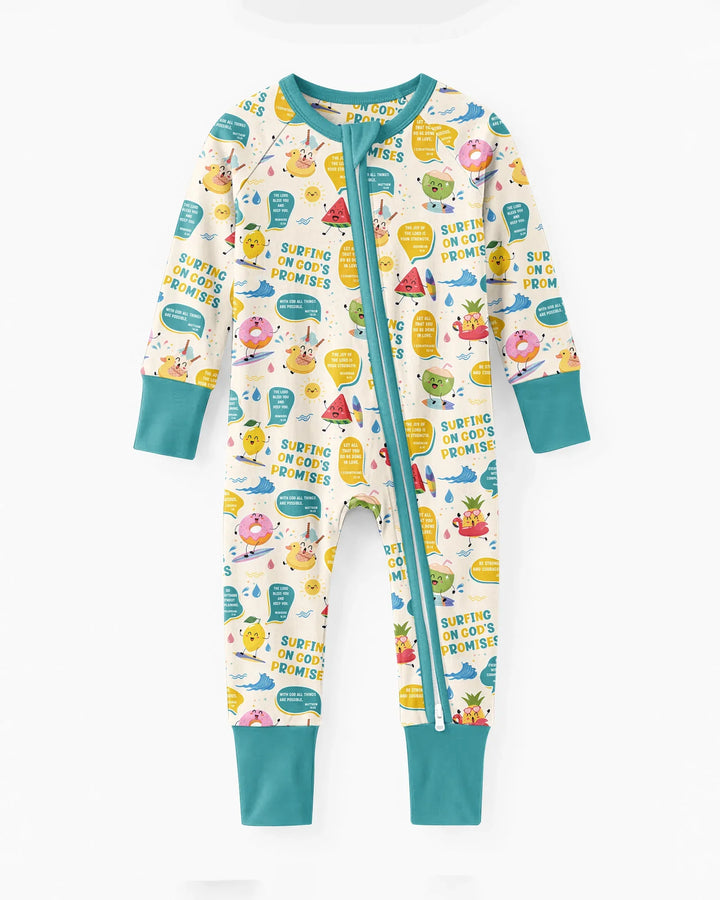 Summer Fruits Surfing On God's Promises Bamboo Convertible Zippy