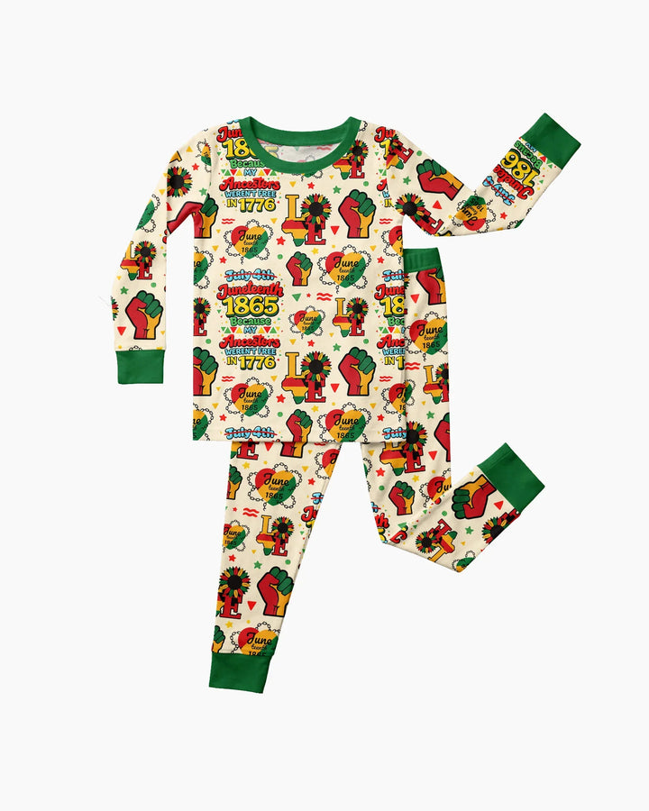 Conjunto de pijama de dos piezas de bambú de manga larga