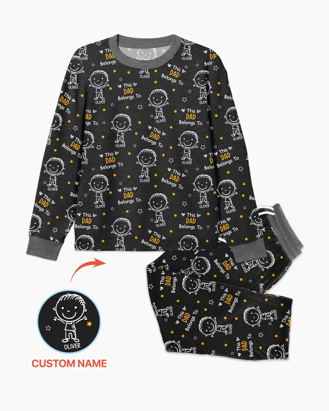 Vorlage Benutzerdefiniertes Herren-Pyjama-Set
