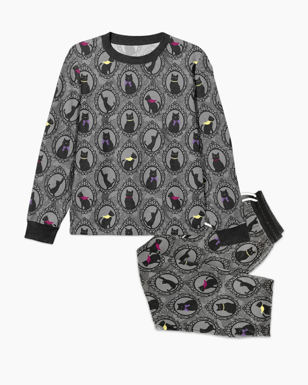 Midnight Cat Parade Bamboo Men's Pajama Set