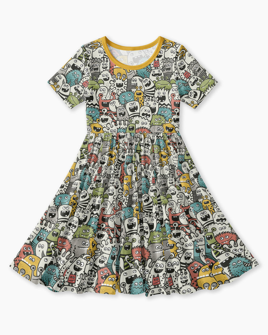 Monsters And Friends Bamboo Twirl Dress