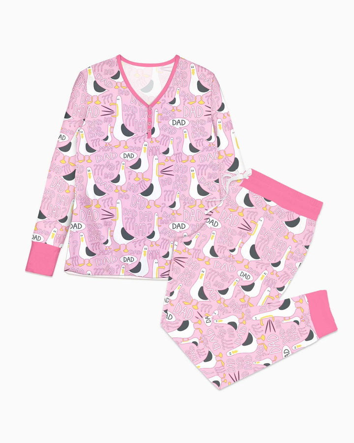 Funny Seagull DAD Bamboo Women Pajama Set